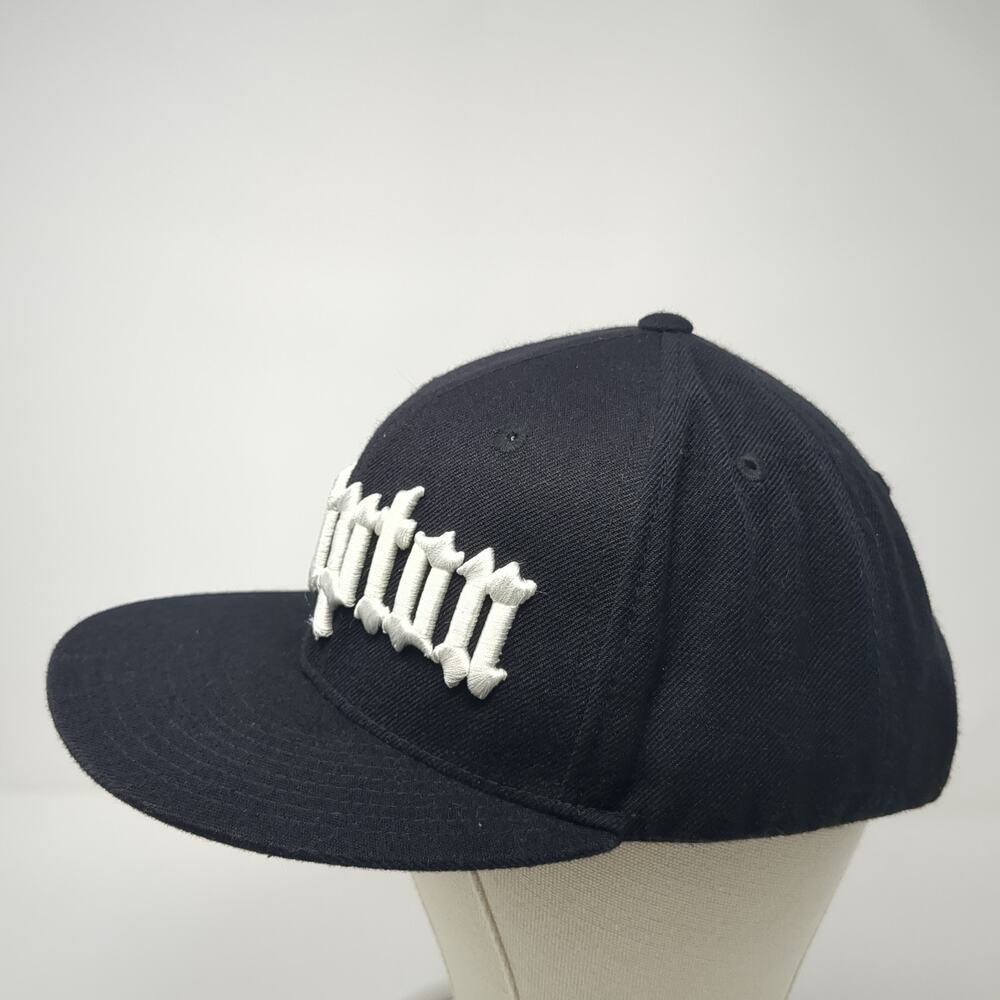 Compton Snapback Hat Black One Size Solid Embroid… - image 3